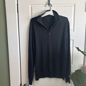 Banana Republic Grey Silk Cashmere 1/4 Zip size M